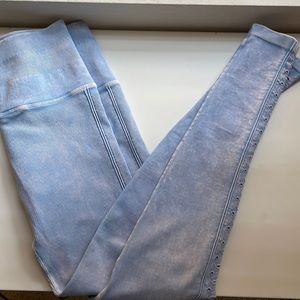 Sky Blue yoga pants “your soul it knows the way” label